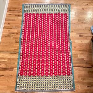 Fragonard Parfumeur Floral Cotton Scarf  40” X 60” Made In India Bain De Soleil